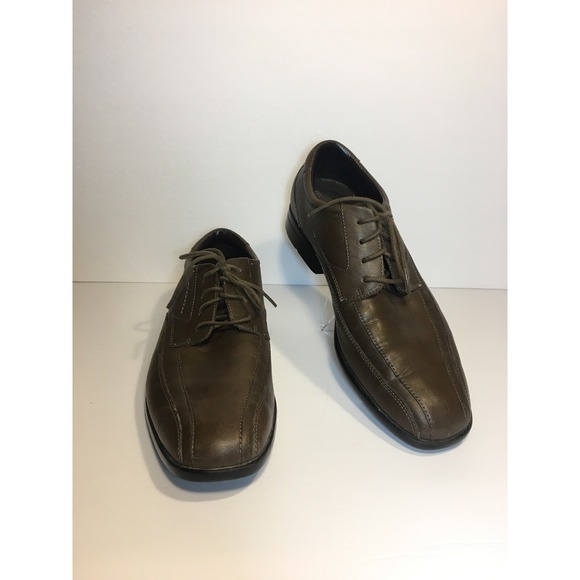 Mens 8.5 US M Brown Rockport Dress Shoes - adiPrene by Adidas EUR 42 ALMOST NW - Picture 4 of 8